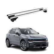 Barres de toit Transversales pour Lynk & Co 01 2021-2026 TÜV Aluminium Gris 2Pcs