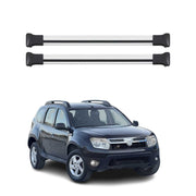 Barres de toit transversales pour Dacia Duster 2010-2013 Pre-FL Aluminium Gris