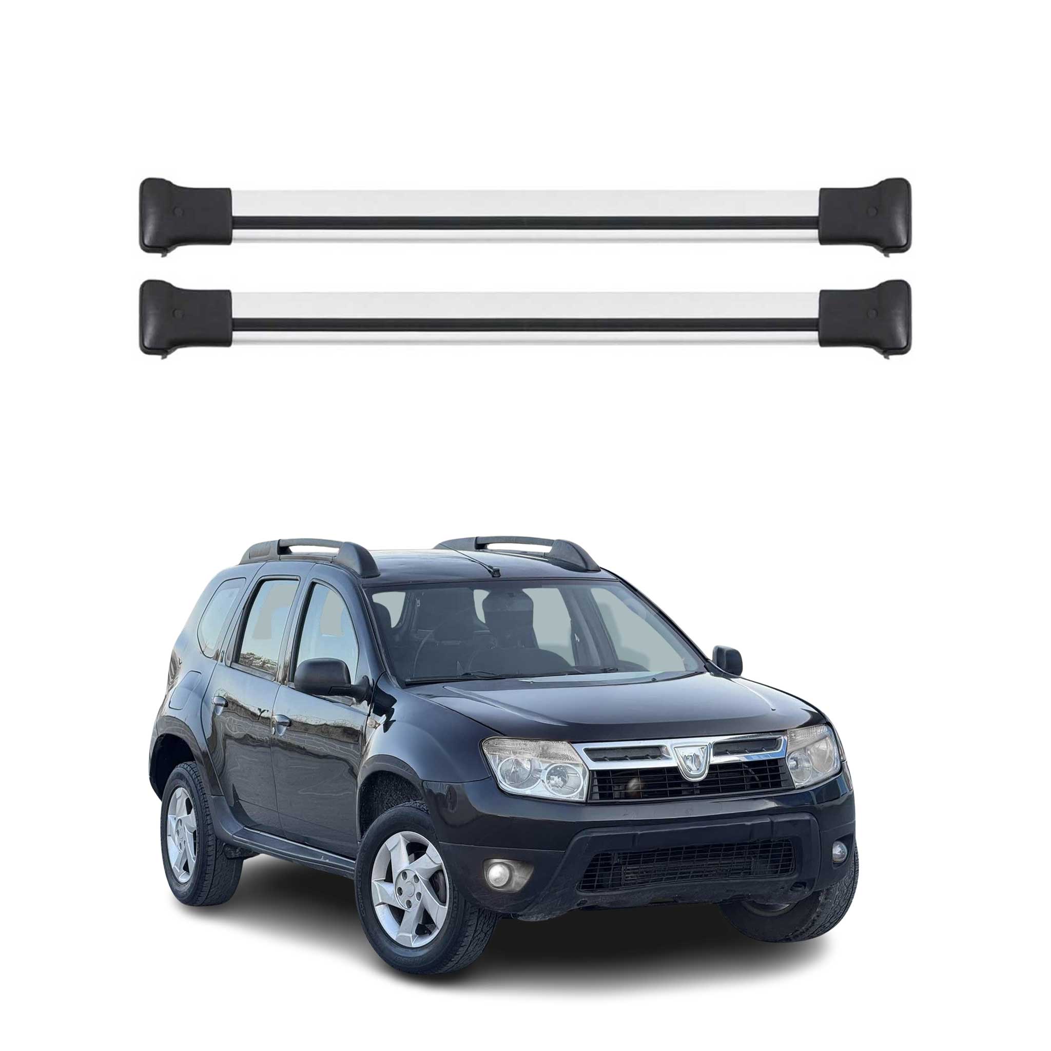 Barres de toit transversales pour Dacia Duster 2010-2013 Pre-FL Aluminium Gris