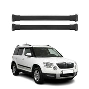 Barres de toit transversales pour Skoda Yeti 2009-2017 Noir Aluminium