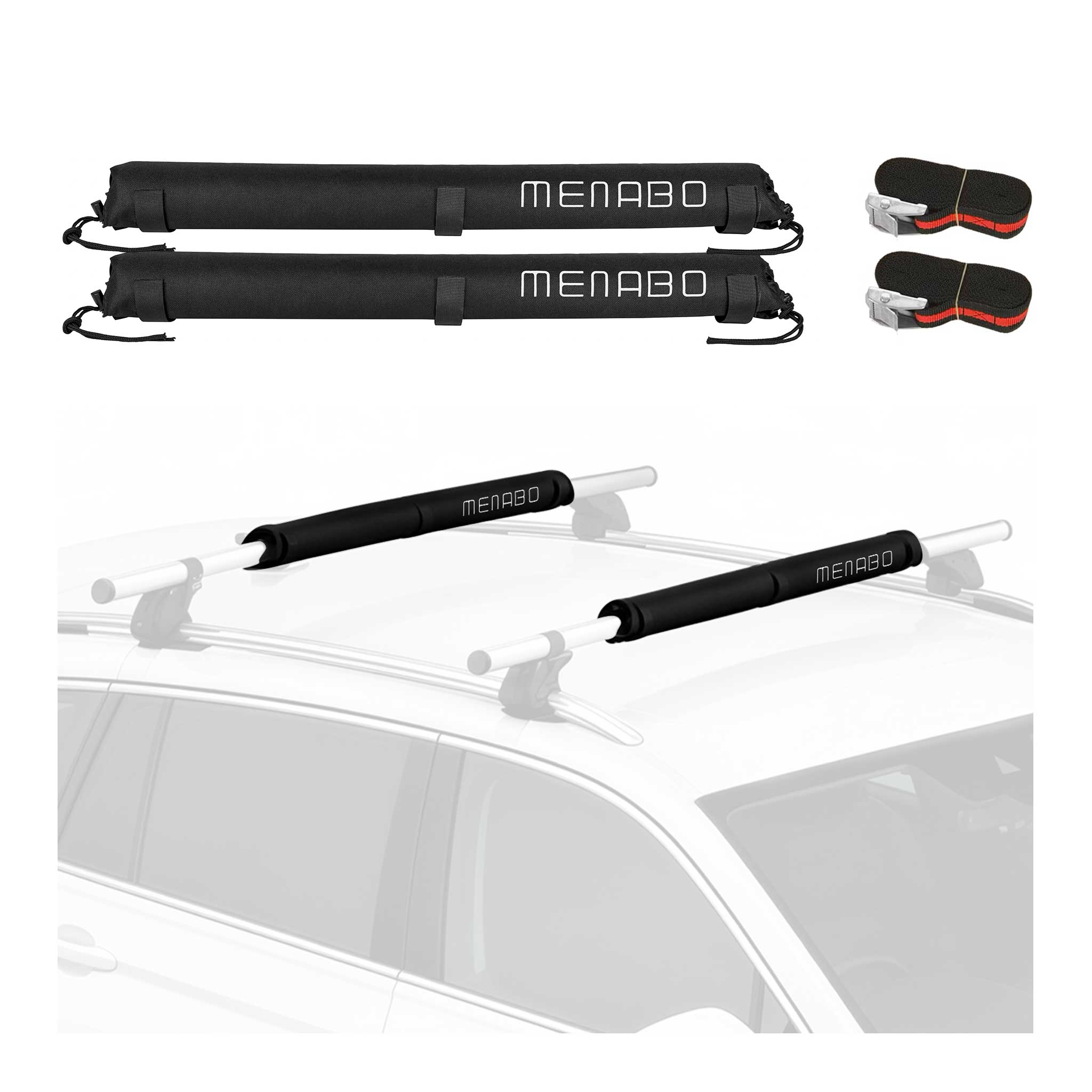 Menabo Portage Nautique Planche À Voile Surf Noir