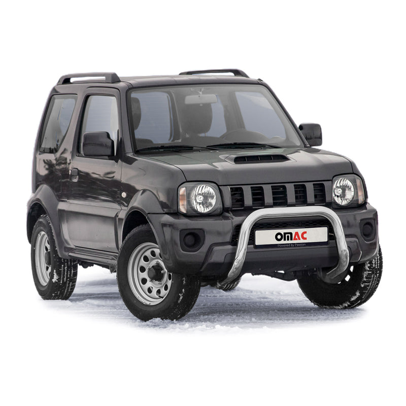 Pare-Buffle Avant Pour Suzuki Jimny 2012-2018 en Acier Inoxy Argent