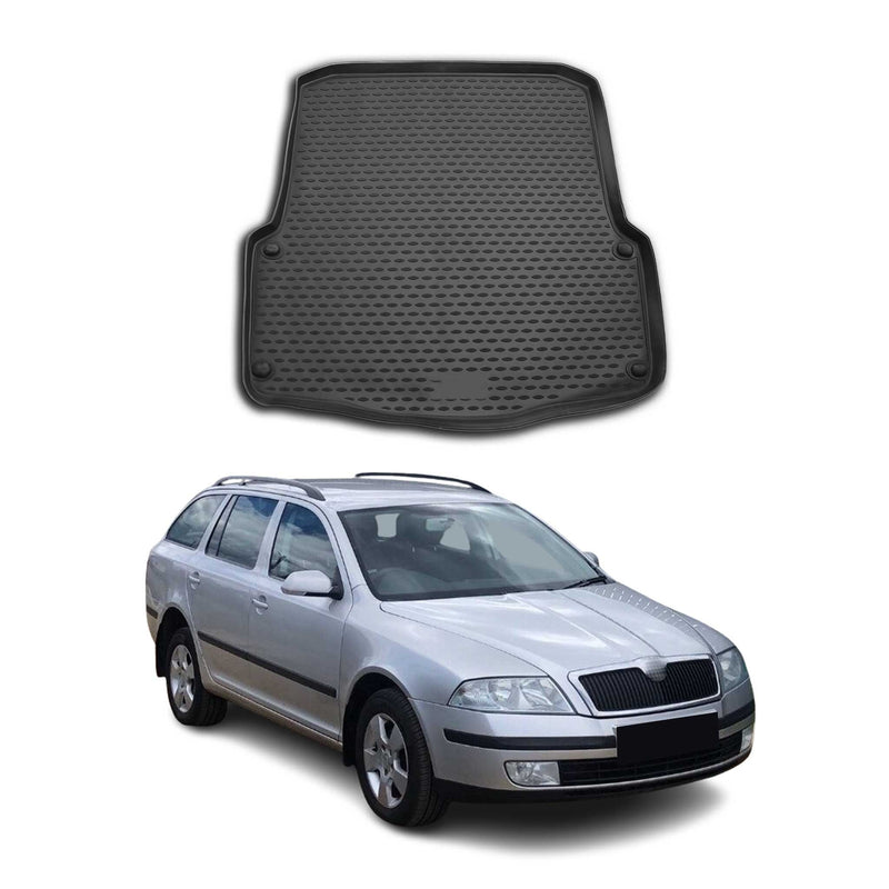 Tapis de Coffre pour Skoda Octavia 2004-2012 TPE Noir