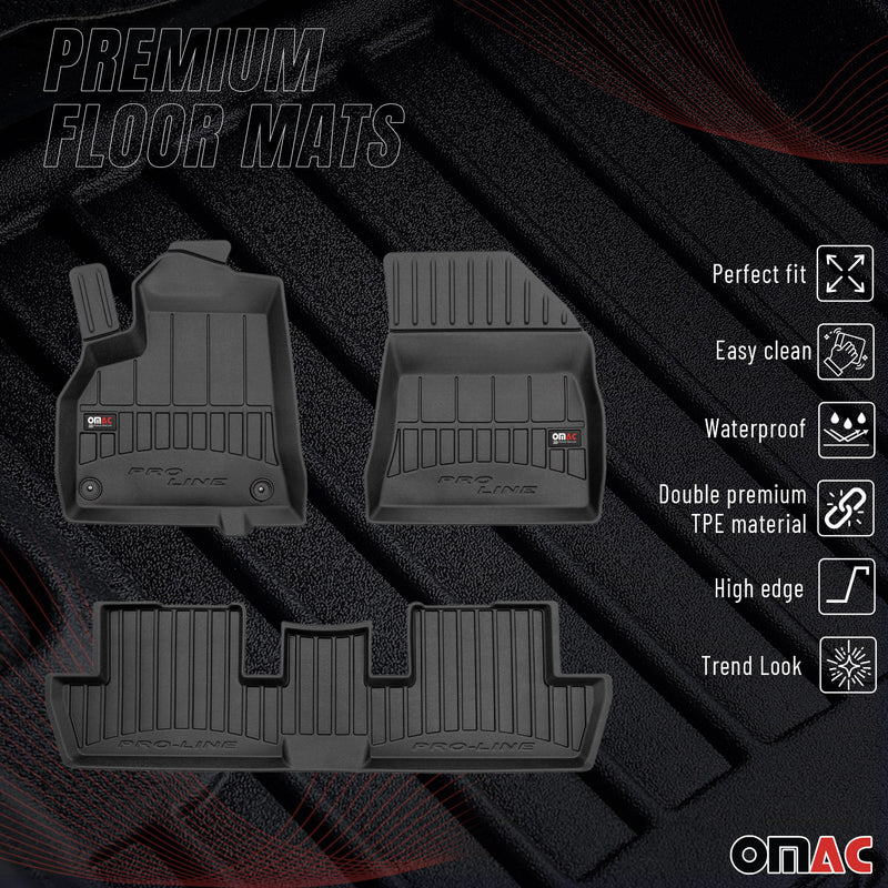 Tapis de Sol pour Peugeot 3008 2009-2016 TPE Noir