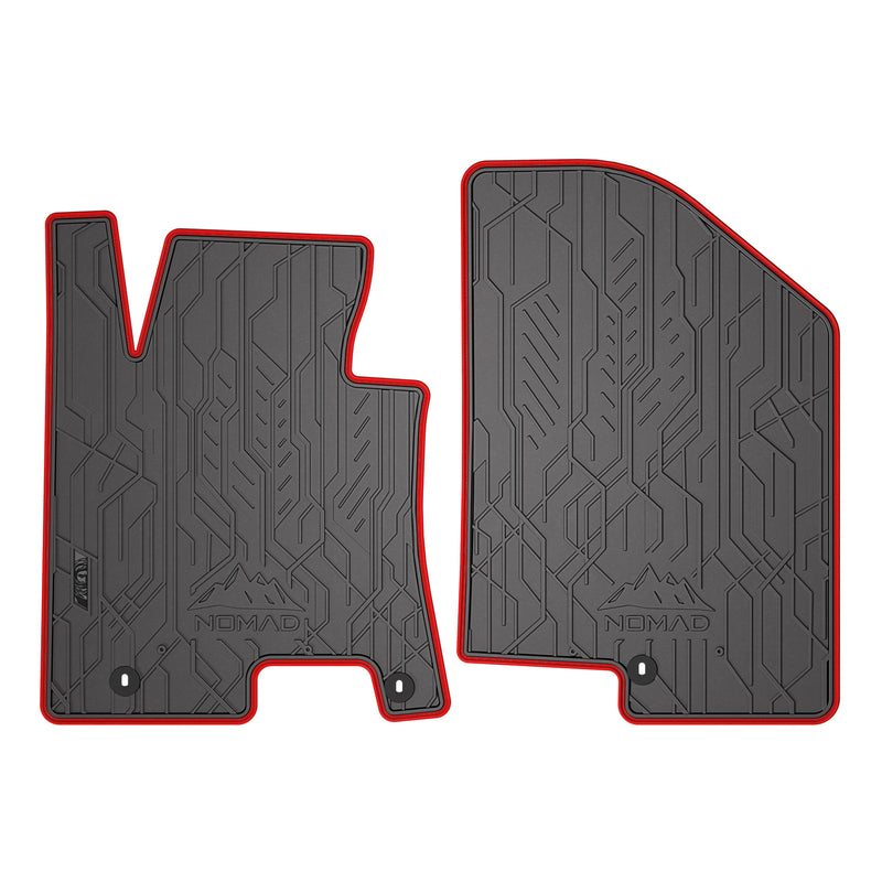 Tapis de Sol de Voiture pour Kia Ceed II 2012-2018 Caoutchouc Noir-Rogue 2Pcs