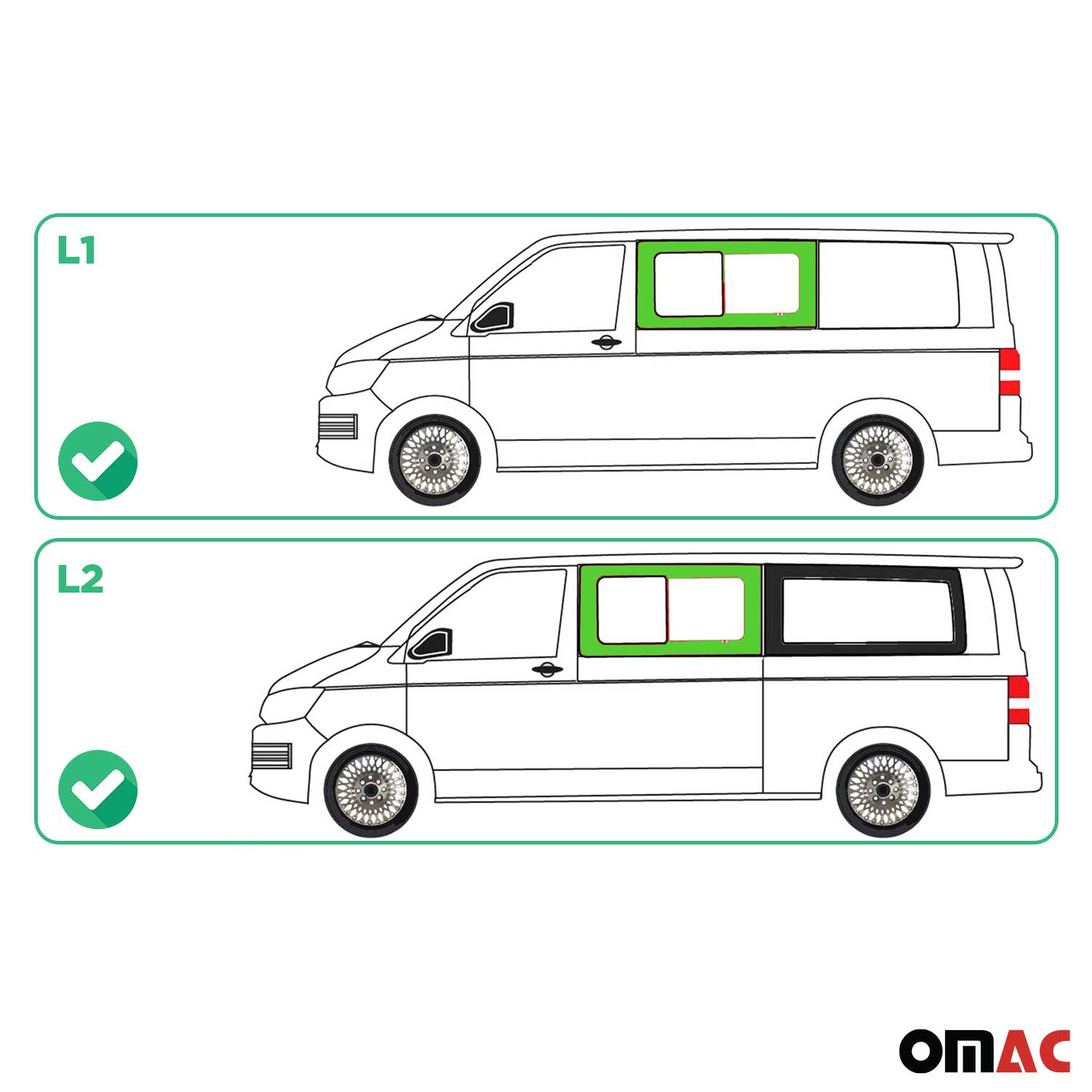 Vitre de Porte pour VW T6 T6.1 2015-2024 L1/L2 Avant Gauche Pas pour coulissante