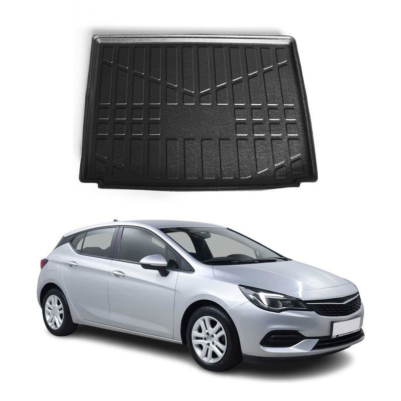 Tapis de Coffre pour Opel Astra K 2015-2021 HB en TPE Noir