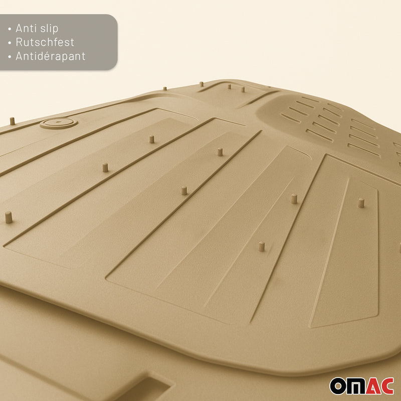 2020-2024 Polestar 2 Tapis de sol de voiture profond antidérapant 4 Pcs Beige