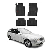 OMAC Tapis de sol en caoutchouc pour Mercedes Classe E 2003-09 Noir Premium