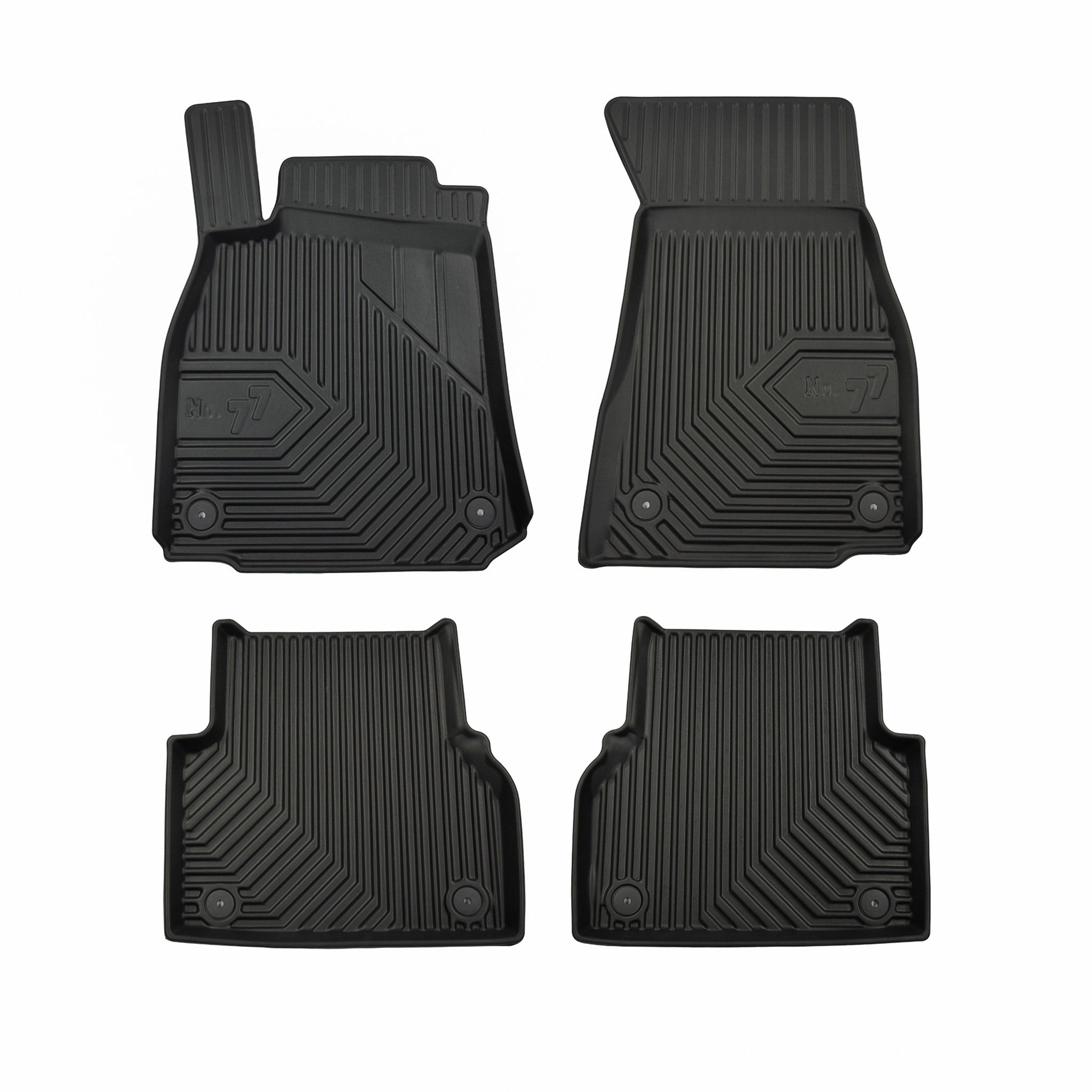 Tapis de Sol de Voiture pour Audi A6 C8 2018-2025 TPE Antidérapant Noir 4Pcs