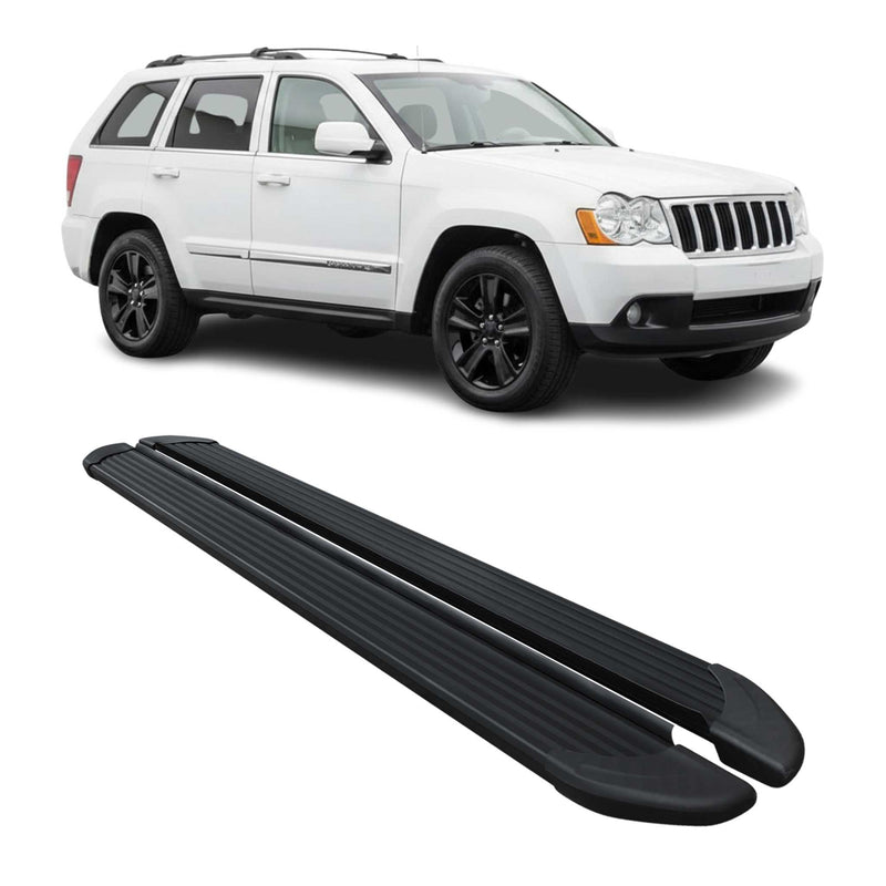Marchepieds Latéraux pour Jeep Grand Cherokee 2005-2011 Noir Aluminium 2Pcs