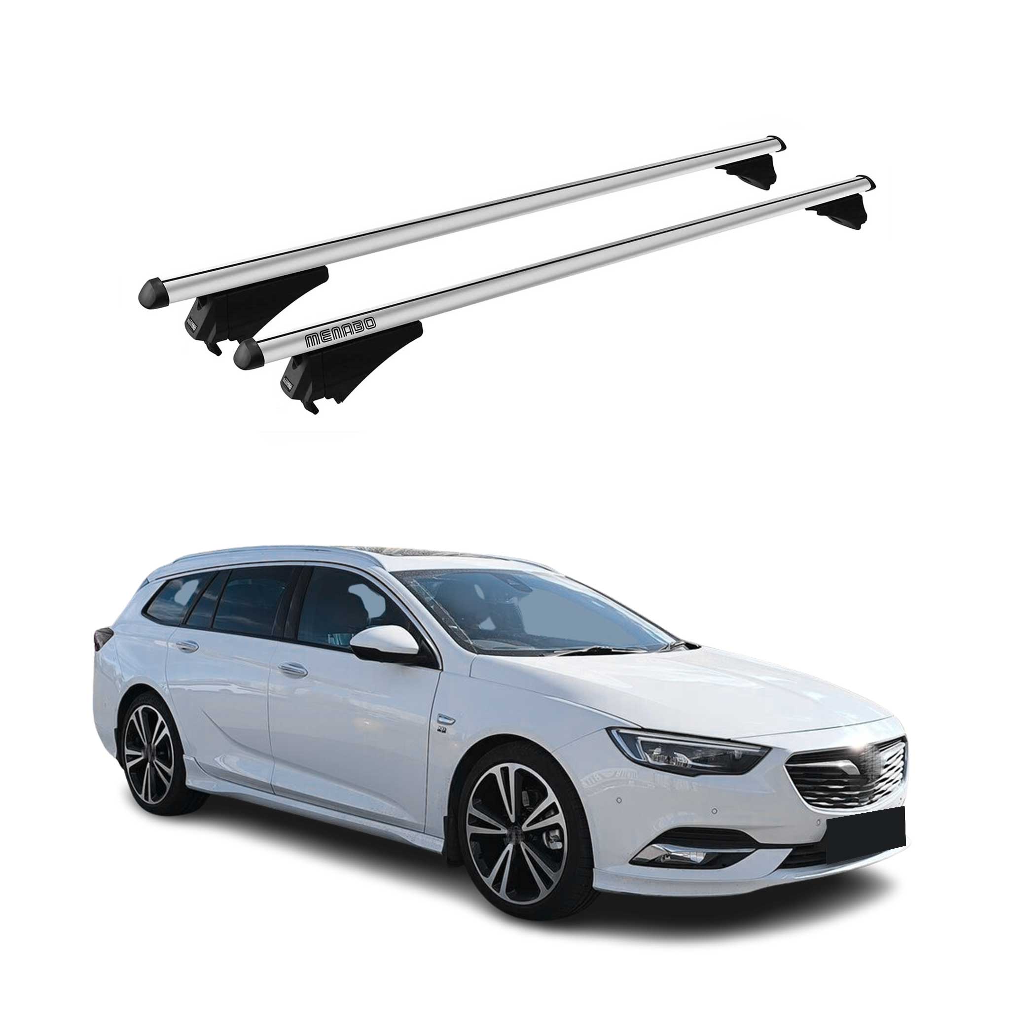 Tiger Barres de toit transversales pour Opel Insignia B Break 2017-2022 Gris 2x