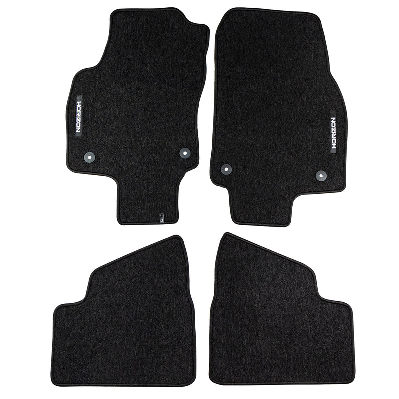 Tapis de Sol de Voiture pour Opel Astra H 2004-2014 Velours Imperméable 4Pcs