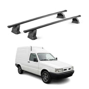 Barres de toit transversales acier pour Fiat Fiorino 1988-2000 TÜV 75 kg Noir 2x