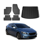 Kit Tapis de sol et coffre pour Volvo V40 2012-2015 TPE Noir