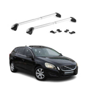 Barres de toit transversales pour Volvo V60 2011-2018 Alu Gris Argenté 2x ABE
