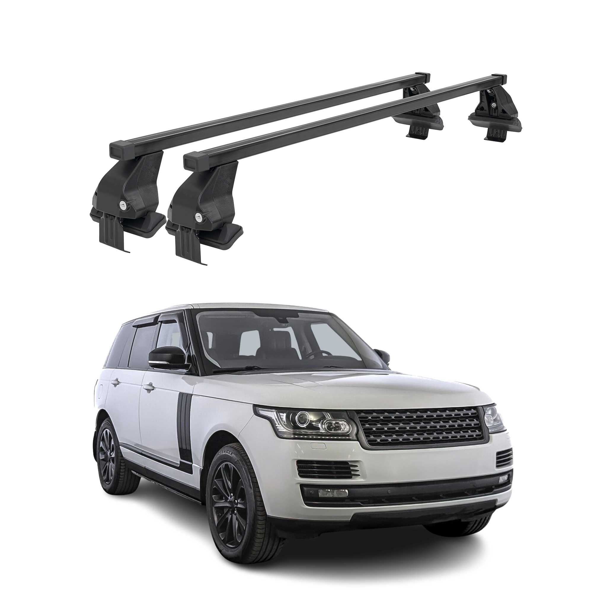 Menabo Barres de Toit Transversales pour LR Range Rover 5 2021-2026 Noir
