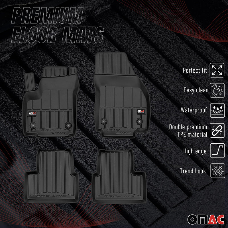 Tapis de Sol pour Opel Meriva B 2010-2017 Caoutchouc TPE Noir