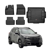 Kit Tapis de Sol et Coffre pour Citroen C5 Aircross 2018-2022 TPE Noir
