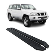 Marchepieds Latéraux pédale pour Nissan Patrol 2010-2024 Noir Aluminium 2Pcs