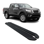 Marchepieds Latéraux pour Nissan Navara D23 Double Cab  2015-2023 Noir Alu 2Pcs