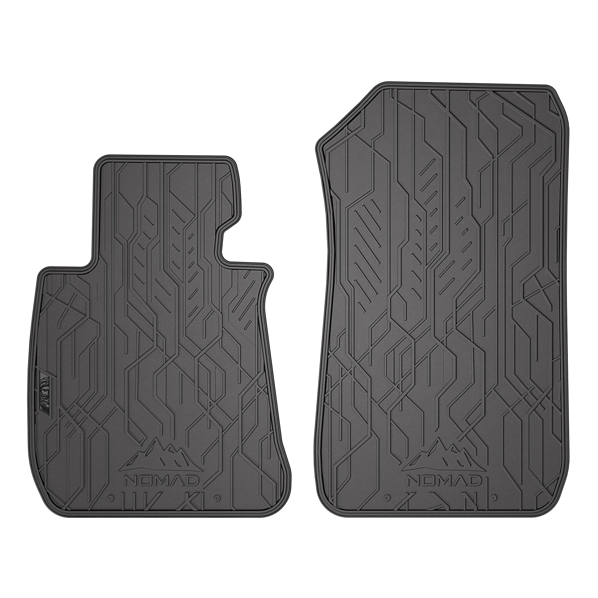 Tapis de sol pour BMW Série 3 E92 2006-2012 sauf xDrive Caoutchouc Noir 2Pcs