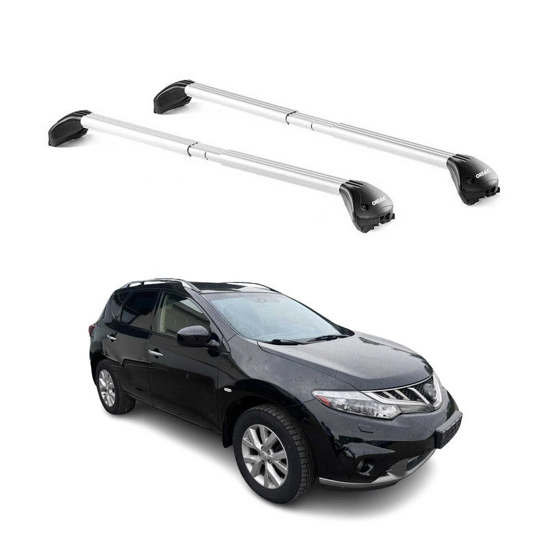 Barres de toit pour Nissan Murano Z51 2005-2014 5P Gris Argenté 2 pièces ABE