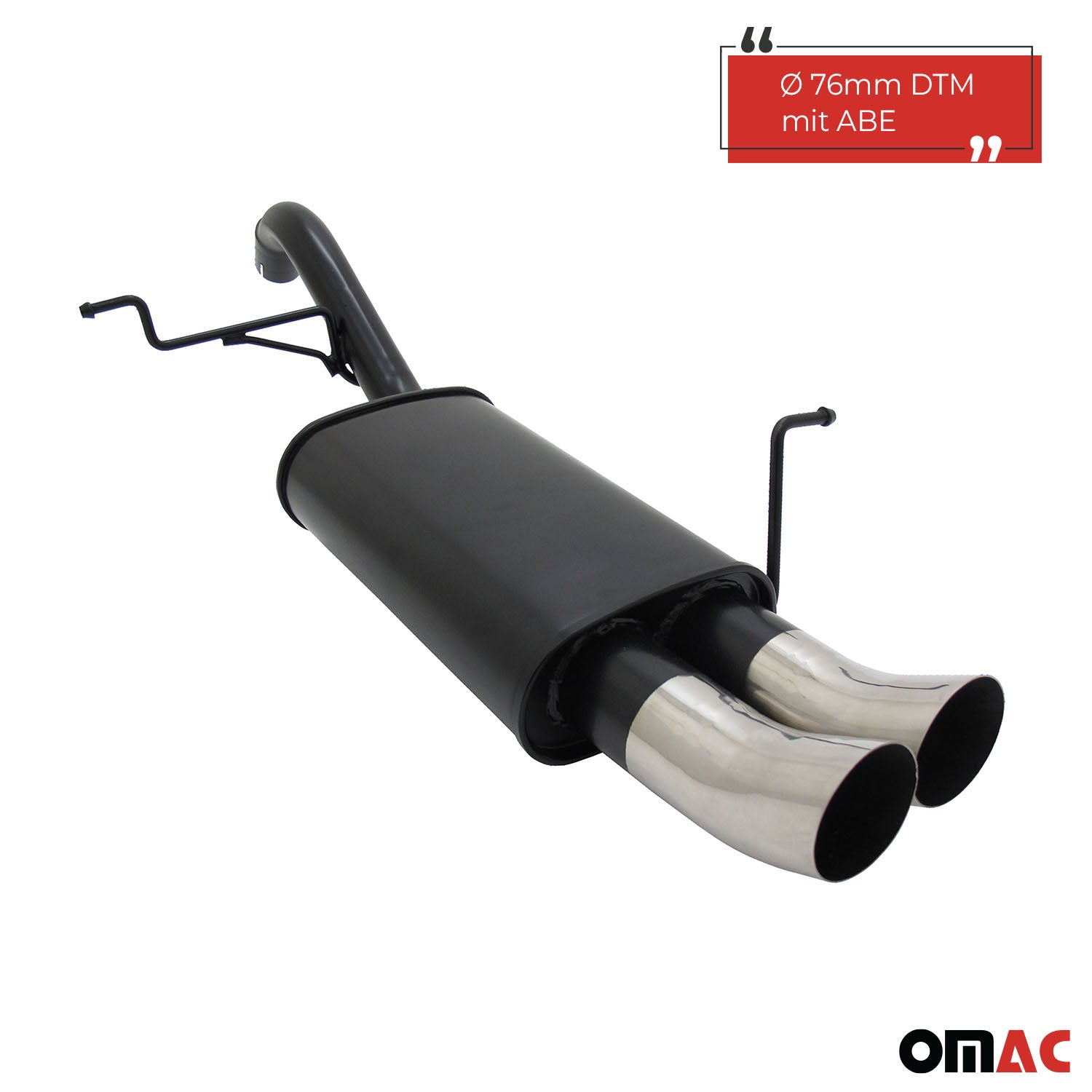 Échappement arrière Novus pour Ford Fiesta MK7 JA8 1.25/1.4/TDCI 2x76mm DTM ABE