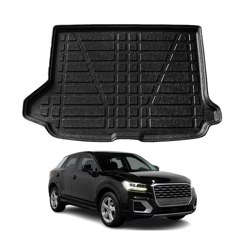 Tapis de coffre pour Audi Q2 2017-2025 caoutchouc TPE Noir 1x