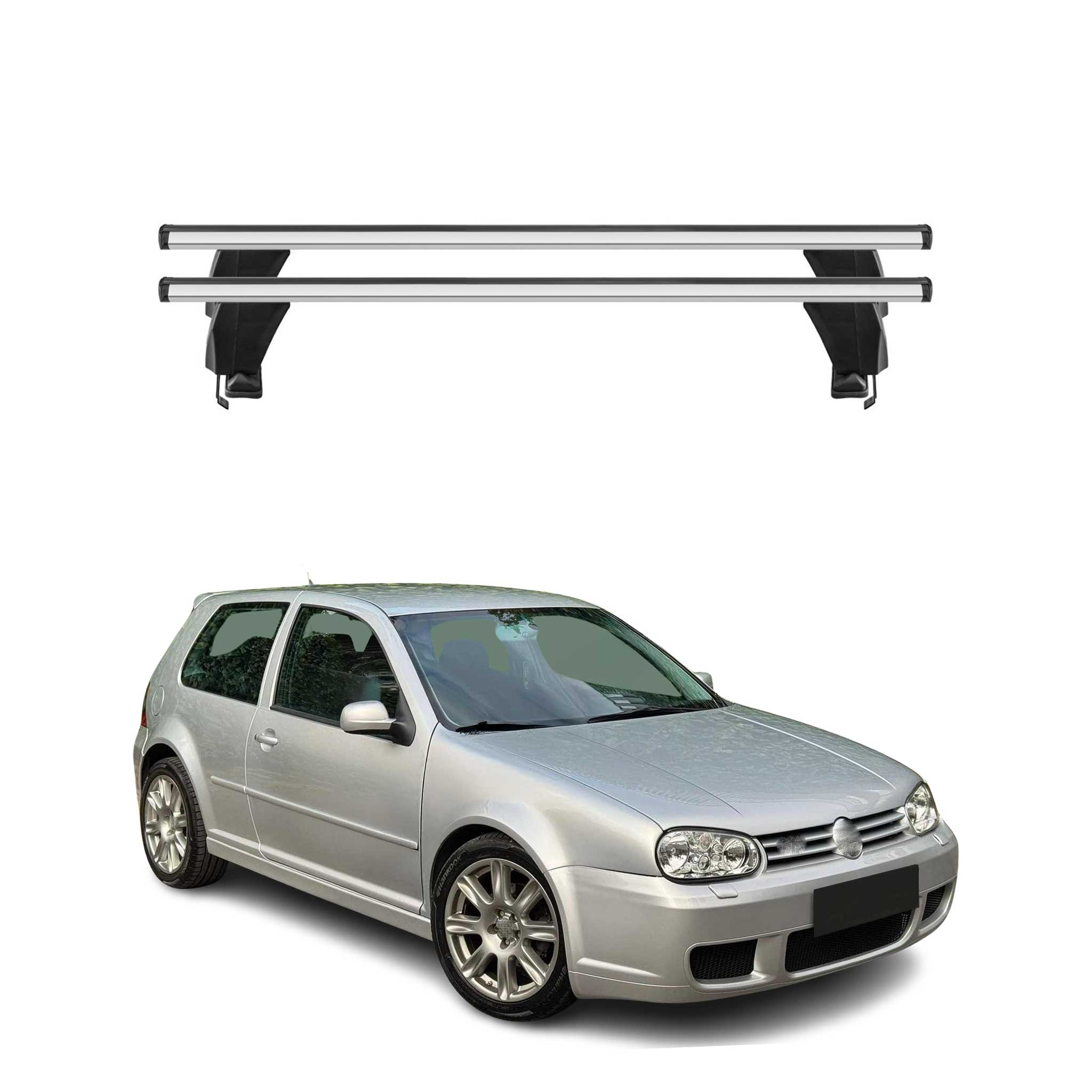 Menabo Barres de toit Transversales pour VW Golf V 2003-2008 Alu Gris 3 portes