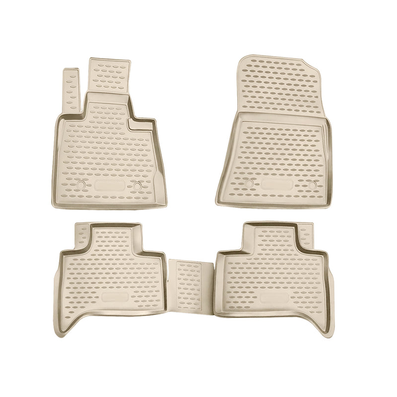 OMAC 3D Tapis de sol pour BMW X5 E53 1999-2006 caoutchouc TPE Beige 4Pcs