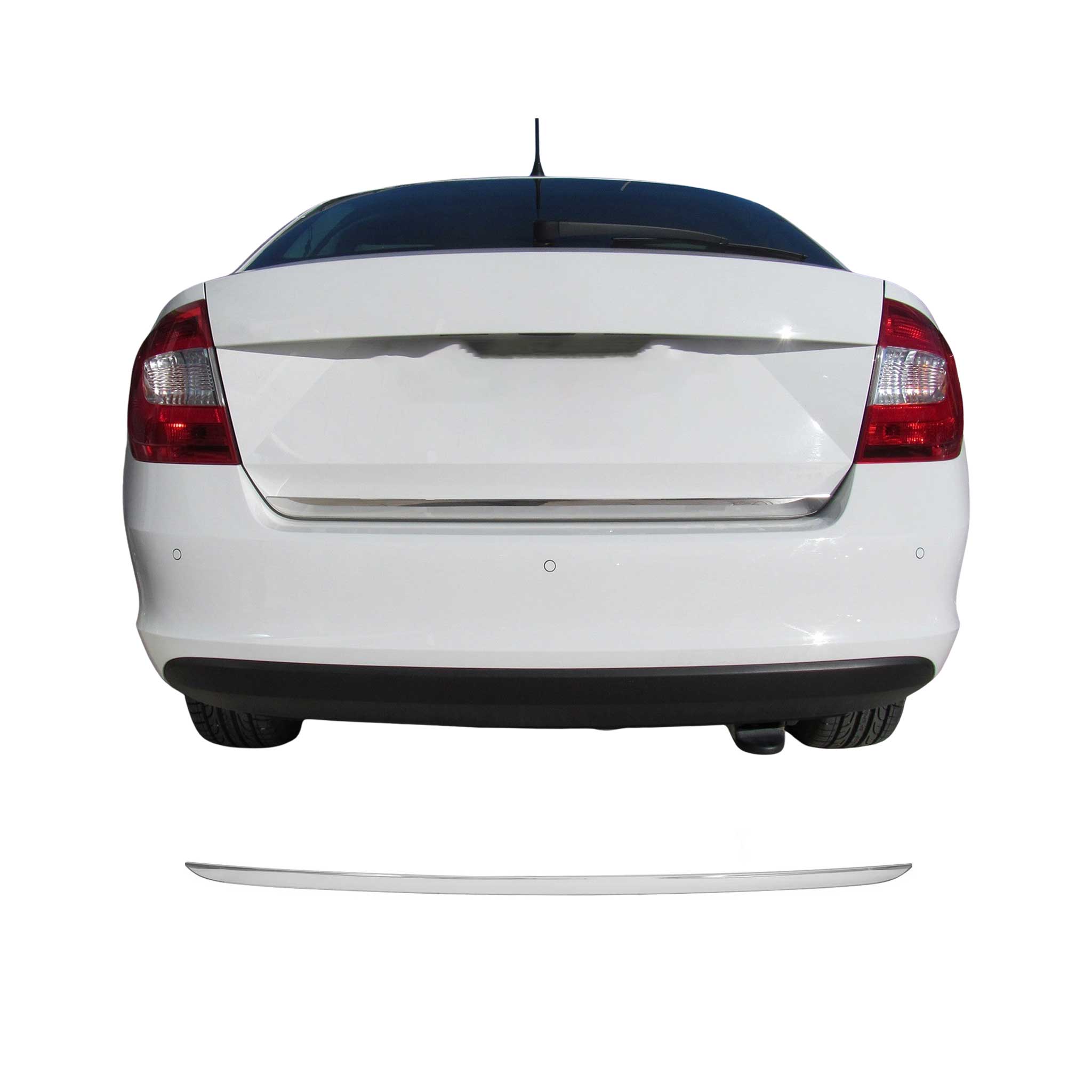 Garniture de Hayon Coffre pour Skoda Rapid Berline 2012-2019 acier inox