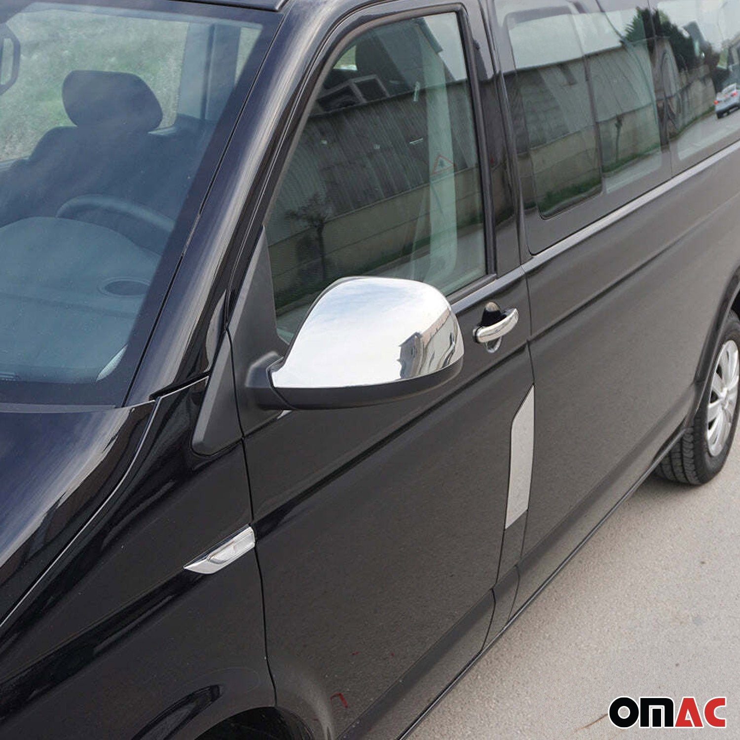 Coques de Rétroviseurs pour VW Amarok 2010-2020 en Acier Inoxy ABS Chromé Argent