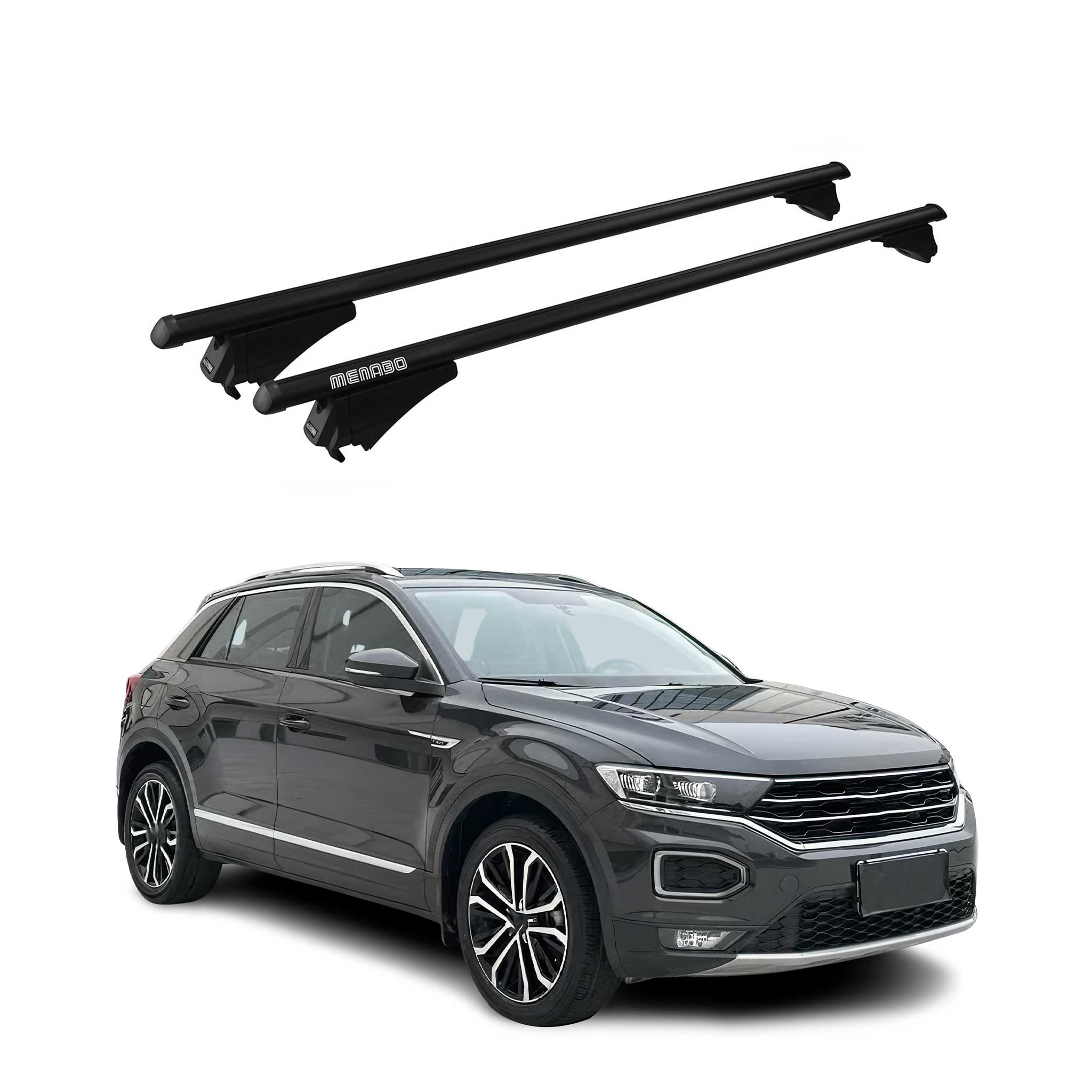 Tiger Barres de toit transversales pour Volkswagen T-Roc 2017-2025 Noir