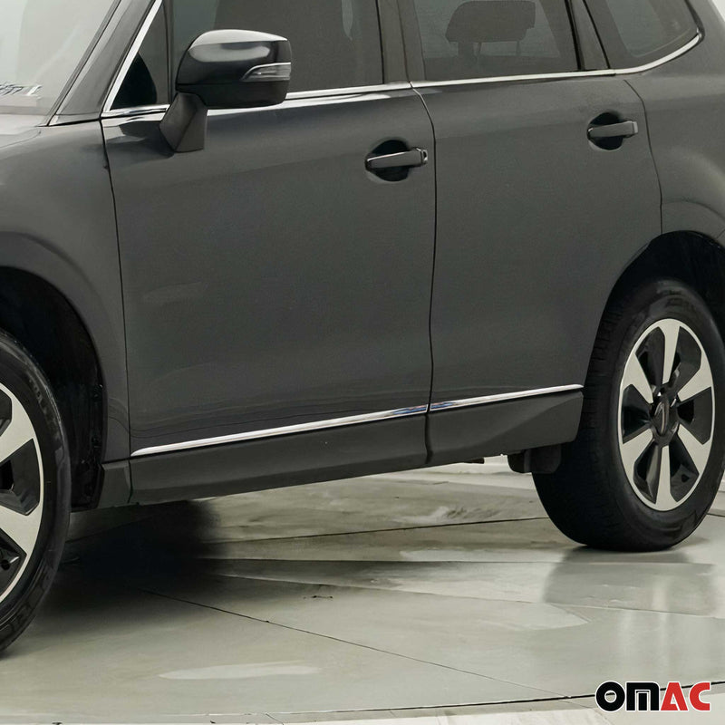 Baguette protection Latérale de porte pour Subaru Forester 2013-2019 inox Chromé
