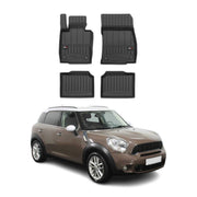 OMAC Tapis de sol en caoutchouc pour Mini Countryman R60 2010-2016 Noir Premium