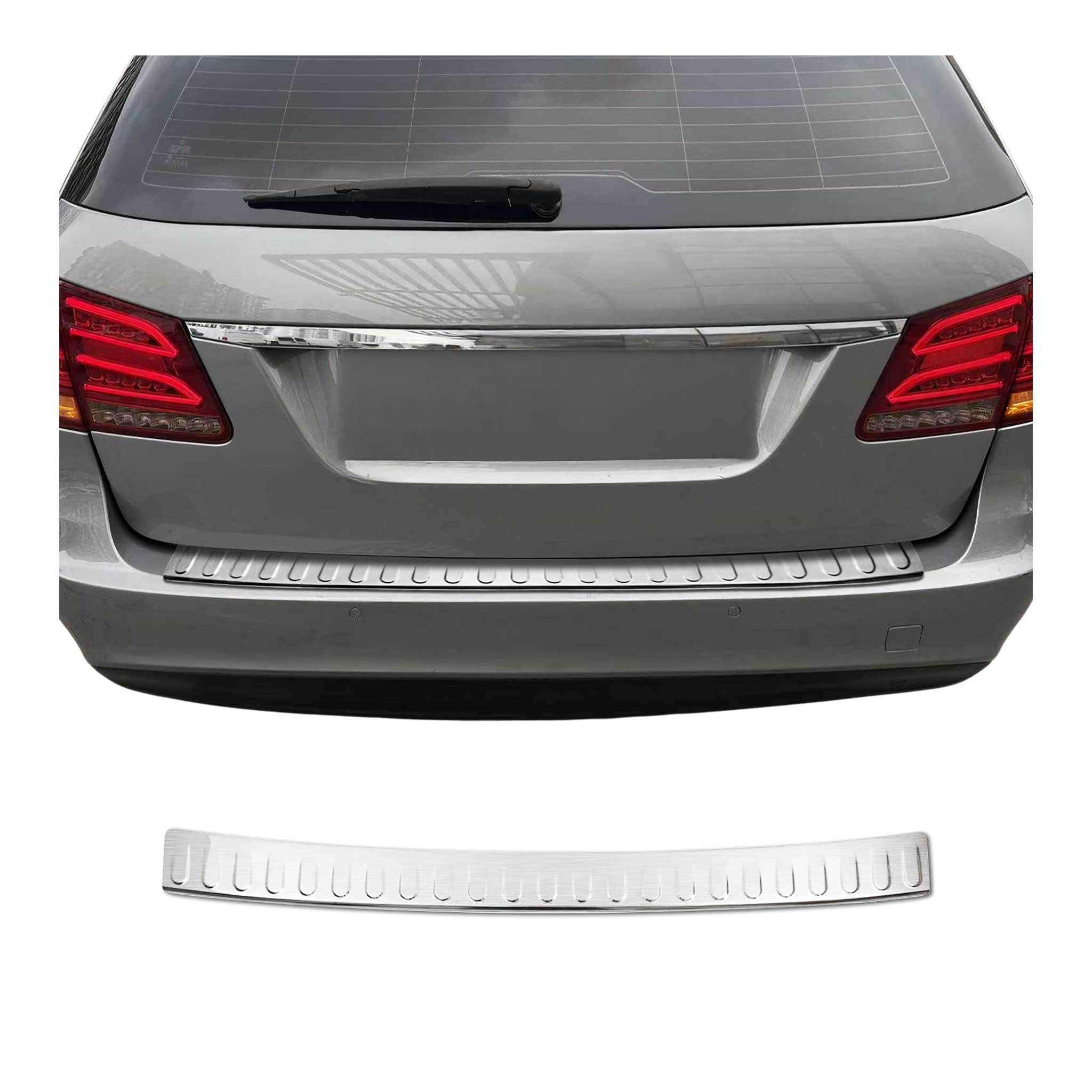 Protection de Pare-Chocs pour Mercedes Classe E S212 Break 2010-13 Pre-FL Inox