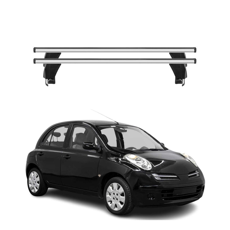 Barres de toit Transversales pour Nissan Micra 2002-2010 Alu Gris 2x 5 portes