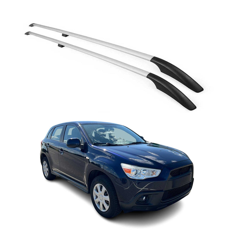 Barres de toit longitudinales pour Mitsubishi ASX 2010-2025 Aluminium Gris