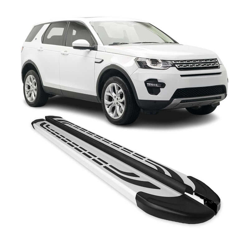 Marchepieds Latéraux pour Land Rover Discovery Sport L550 2014-2020 Alu Gris 2x