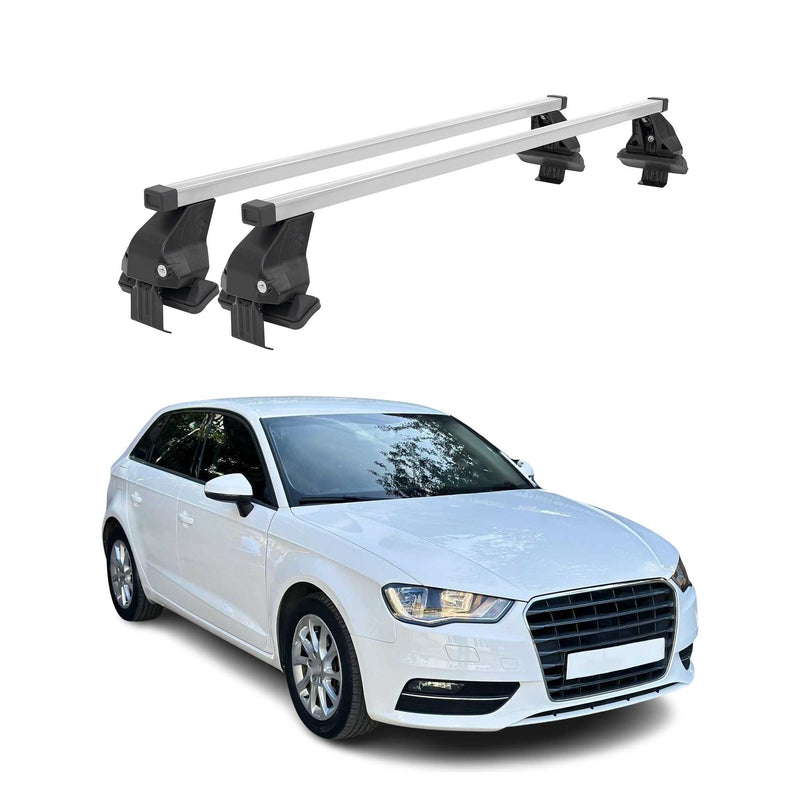 Barres de transversales Menabo pour Audi A3 8V Sportback 2012-2020 Acier Gris