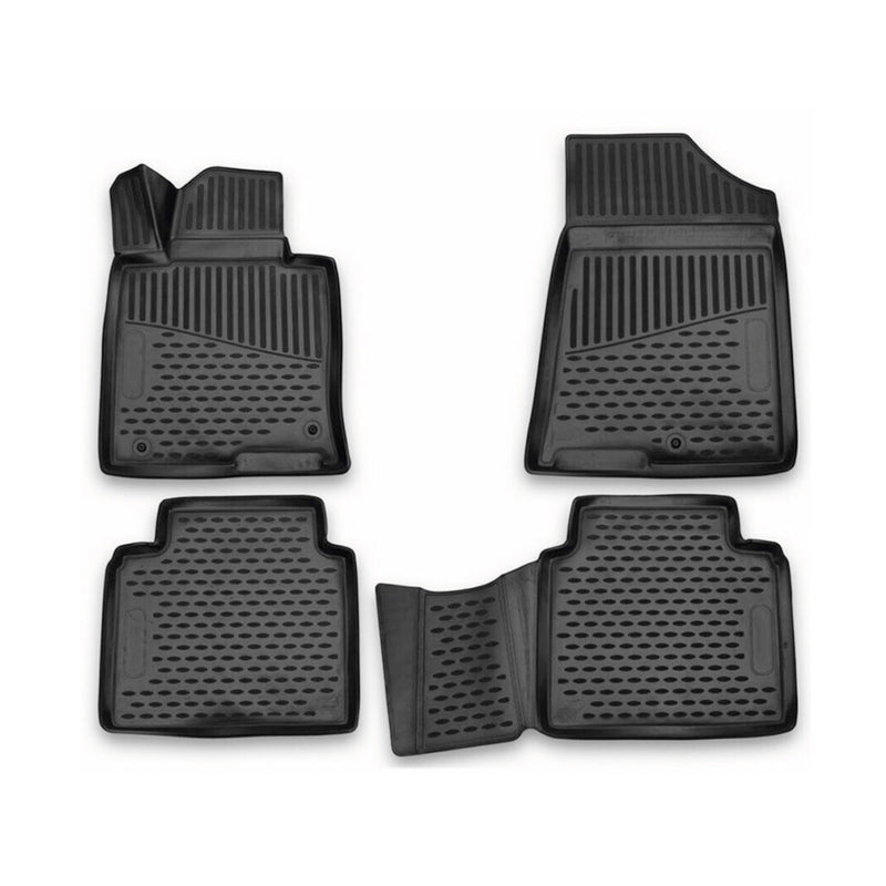 Tapis de sol pour Kia Optima 2016-2019 en caoutchouc TPE 3D Noir 4Pcs