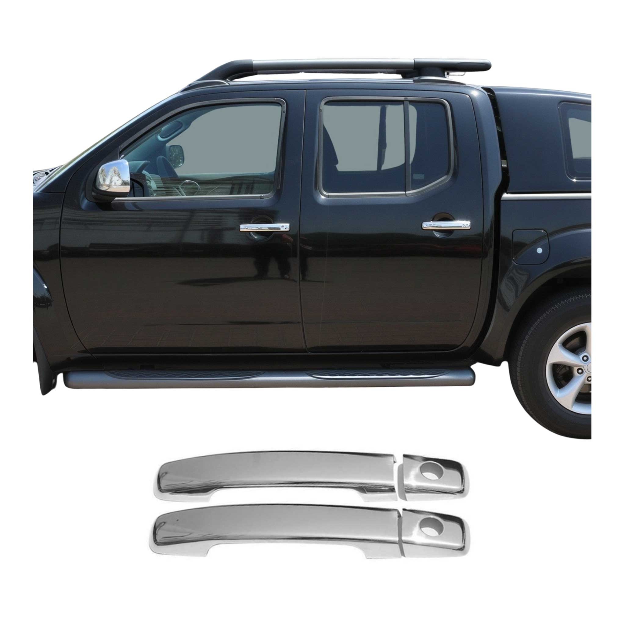 Couverture de poignée de porte pour Nissan Navara 2005-2015 en Acier Inoxydable