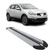 Marchepieds Latéraux pour Nissan Qashqai +2 NJ10 2008-2014 Aluminium Argent 2Pcs