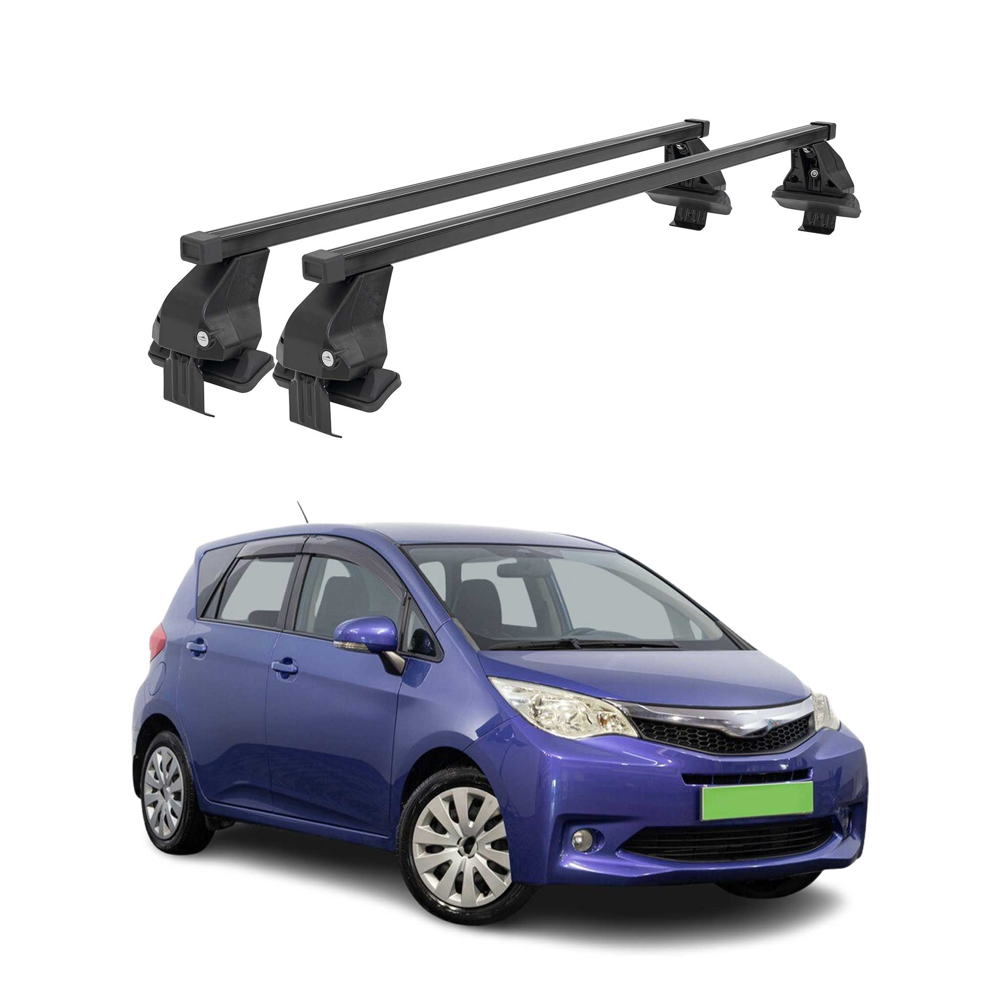 Barres Transversales Menabo pour Subaru Trezia 2011-2014 Noir