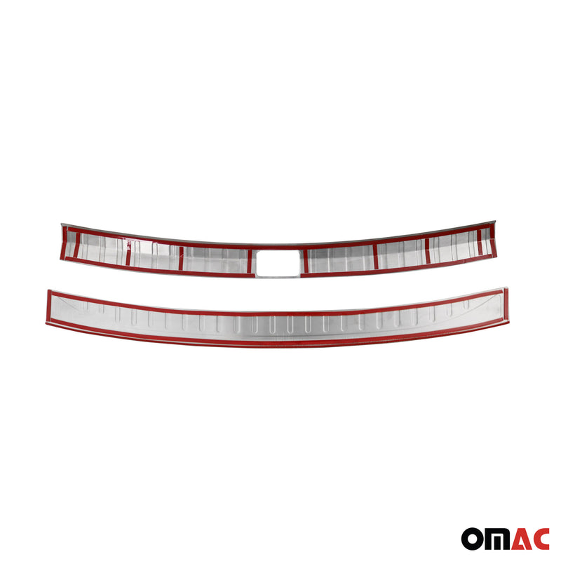 Kit Protection de Pare-Chocs arrière pour VW Tiguan 2016-2024 Brossé inox 2Pcs