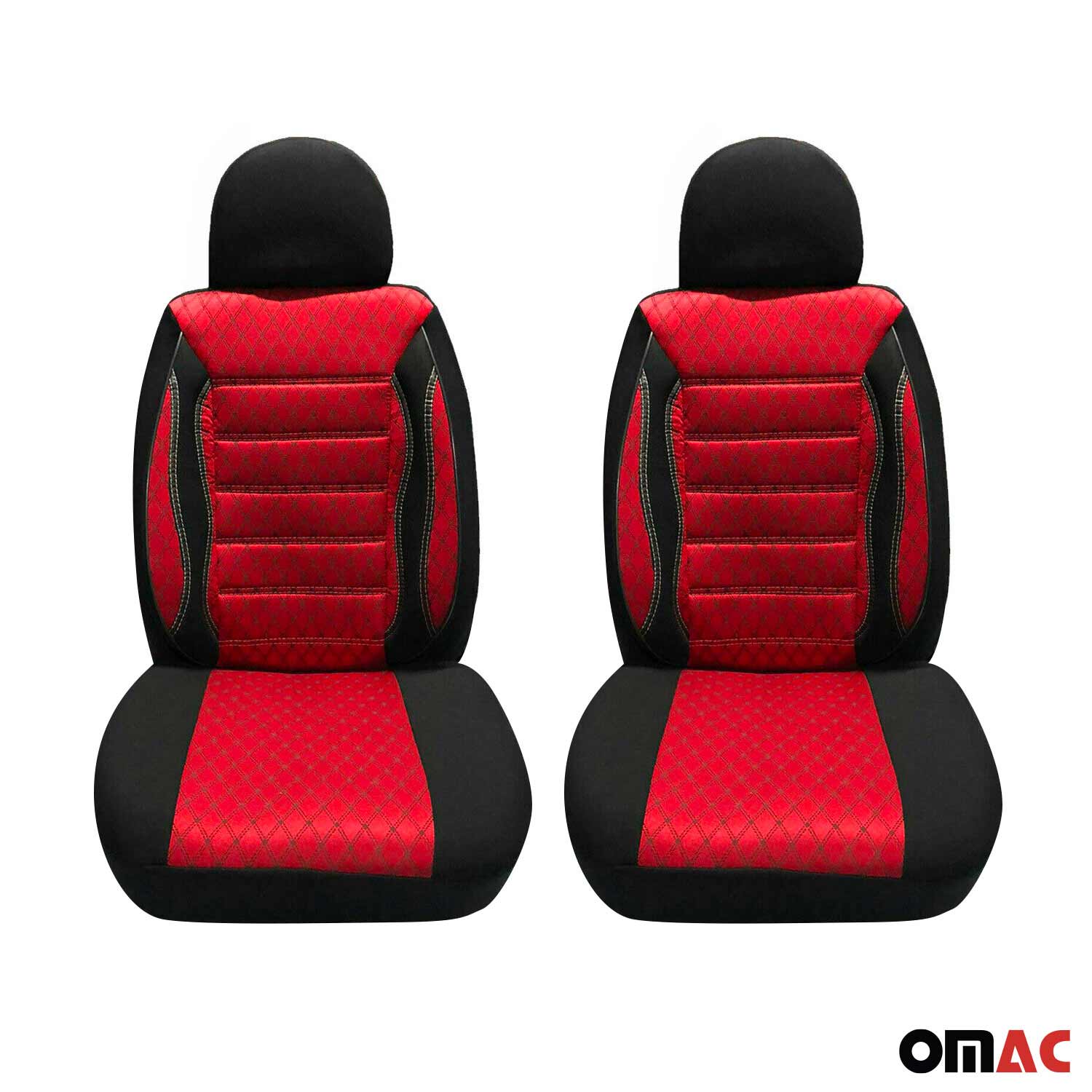 Housse de siège Auto avant pour VW T6 T6.1 Transporter 2015-2024 1+1 noir-rouge