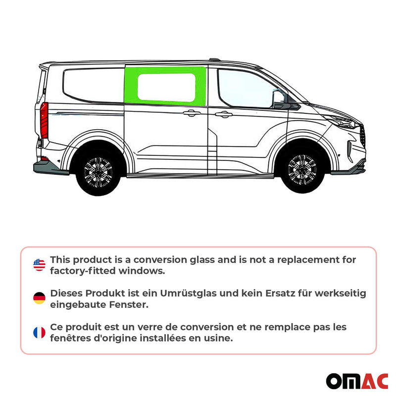 Vitre de Porte pour Ford Transit Custom 2023-2025 L1/L2 Droit Avant Coulissante