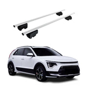 Barres de toit Transversales pour Kia Niro 2022-2025 Fer Argent ABE