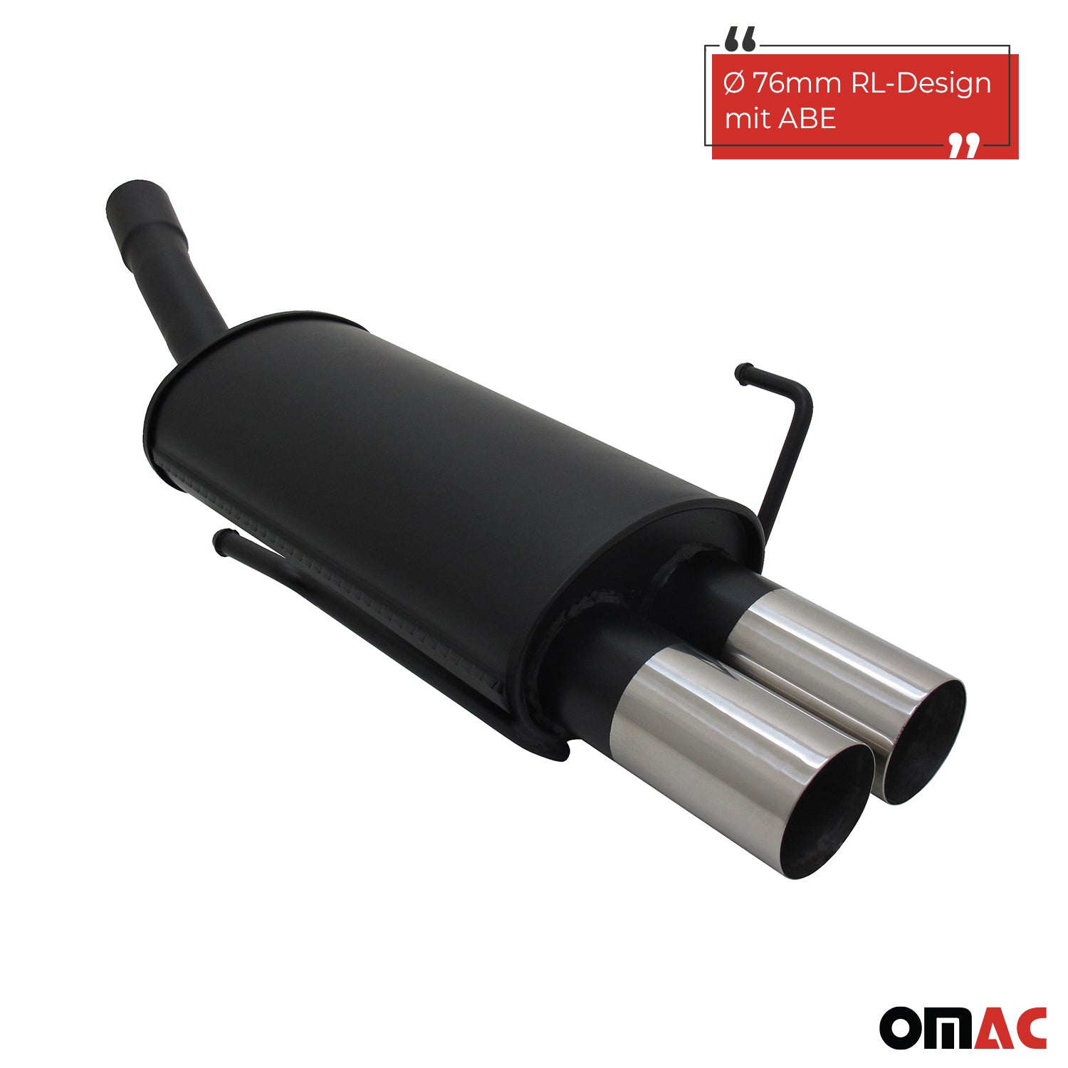 Échappement arrière sport Novus pour Opel Astra H Hayon 2x76mm RL-Design ABE